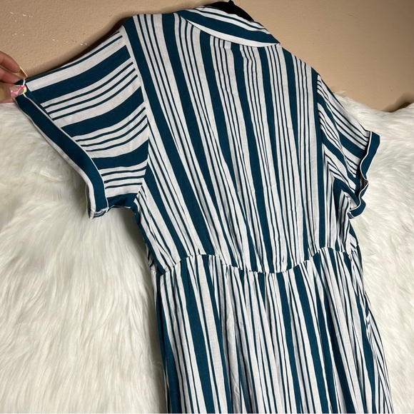 Torrid Maxi Rayon Slub Button Front Godet A-line Dress Size 0 (L) - Picture 7 of 8